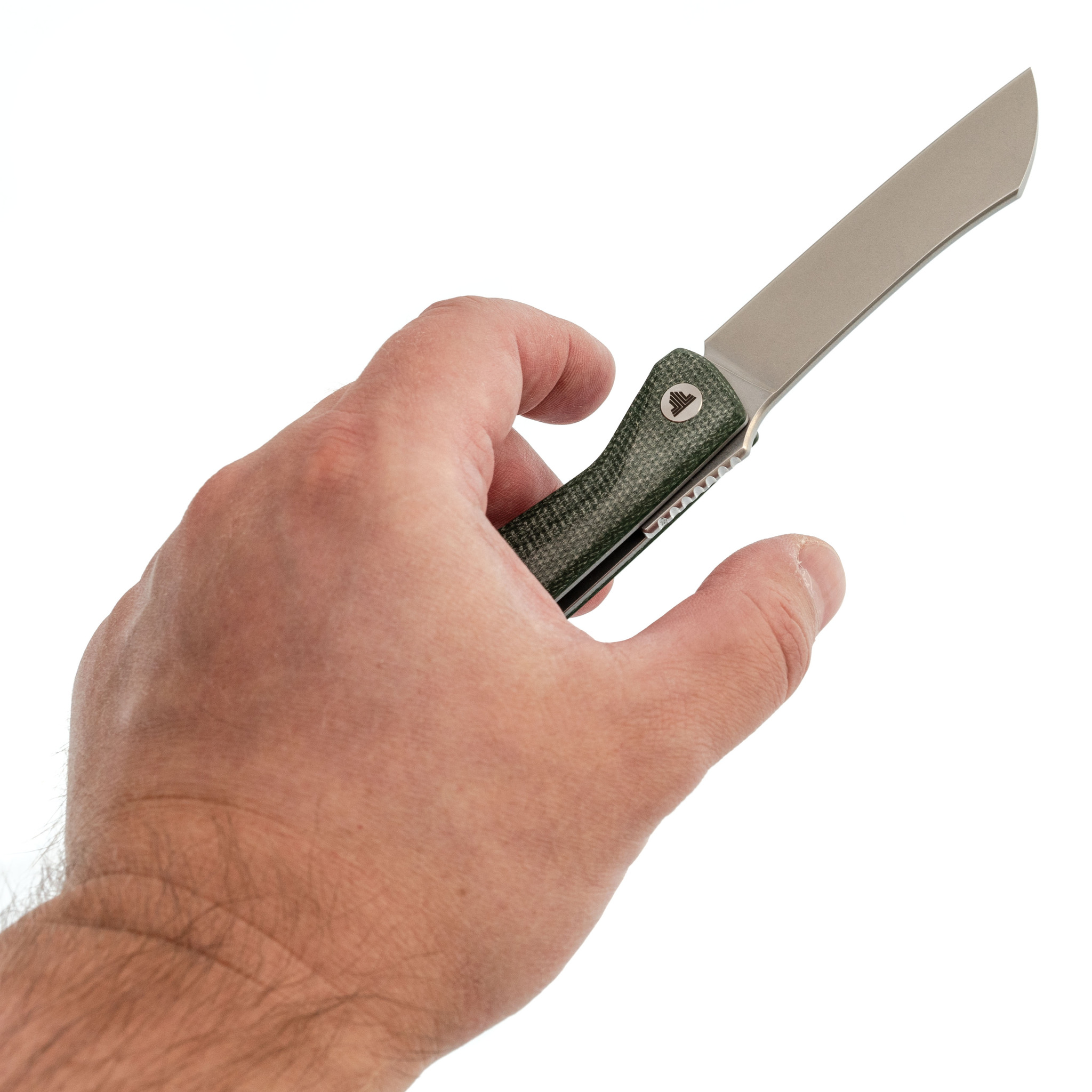 Складной нож Trivisa Norma-04G, сталь 14C28N, рукоять микарта - фото 9