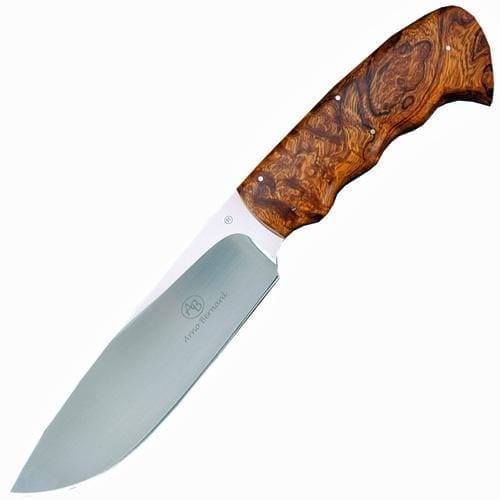 Нож с фиксированным клинком Arno Bernard Hippo, сталь N690, рукоять аризонское железное дерево