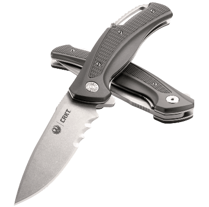 фото Складной нож crkt r2402 ruger knives windage™ with veff serrations™, сталь 8cr13mov stonewashed combo blade, рукоять алюминий