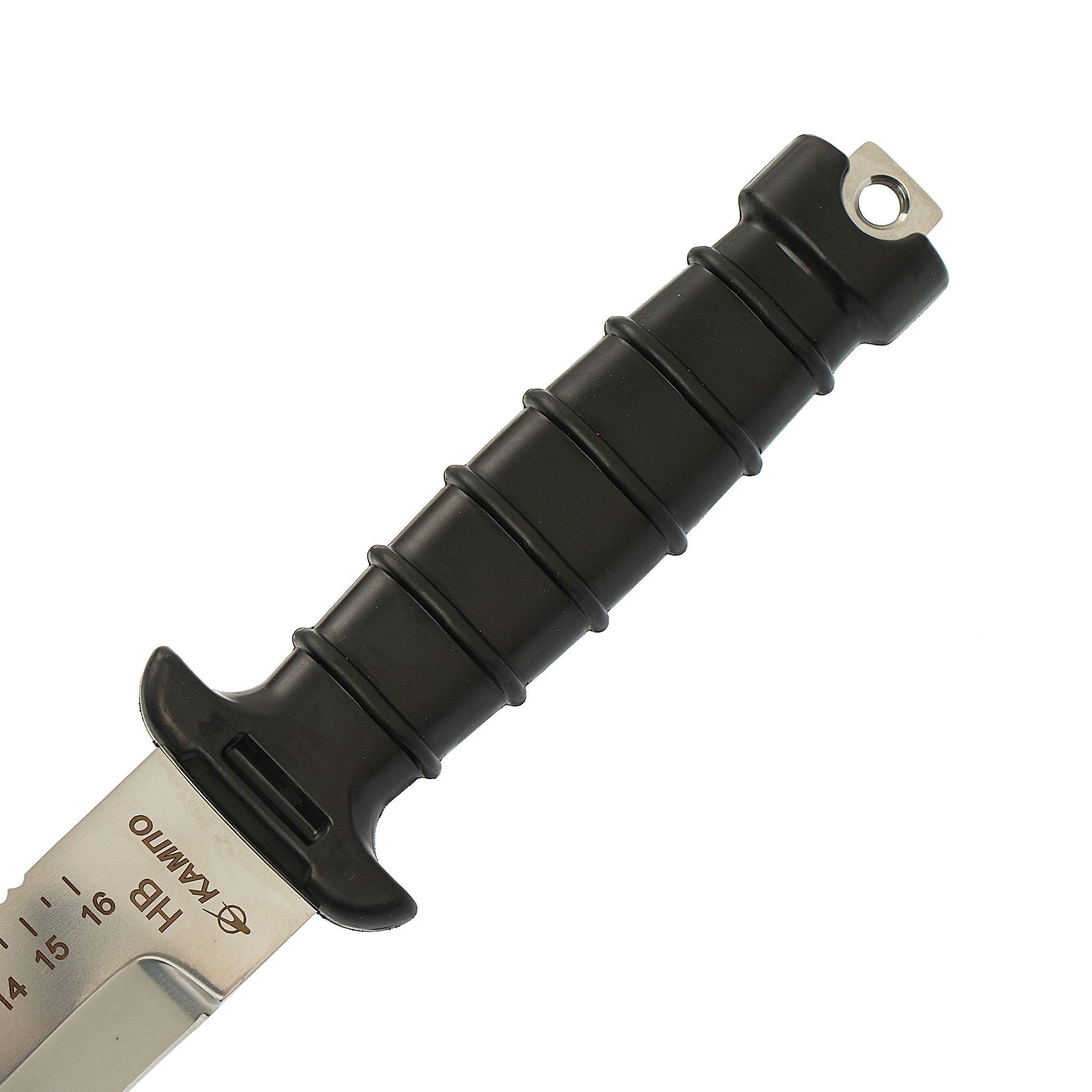 Нож водолазный НР, сталь 95х18, рукоять термоэластопласт, пластиковые ножны - фото 3