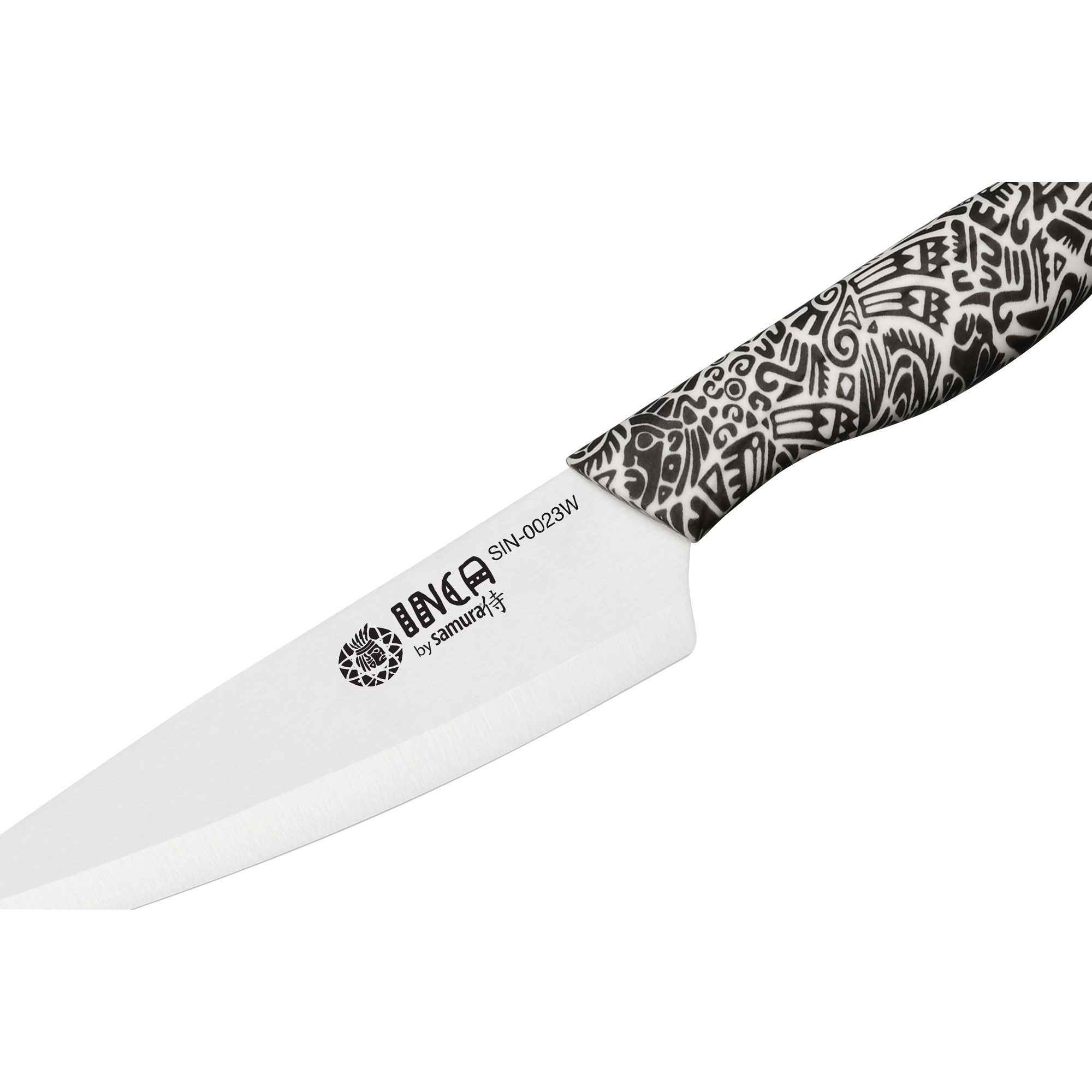 Нож кухонный универсальный Samura Inca 155 мм, белая циркониевая керамика, рукоять пластик - фото 3