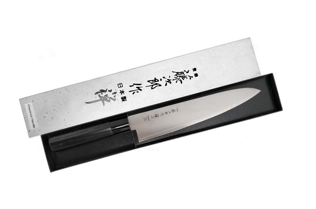 фото Нож шефа zen, tojiro, fd-564, сталь vg-10, коричневый