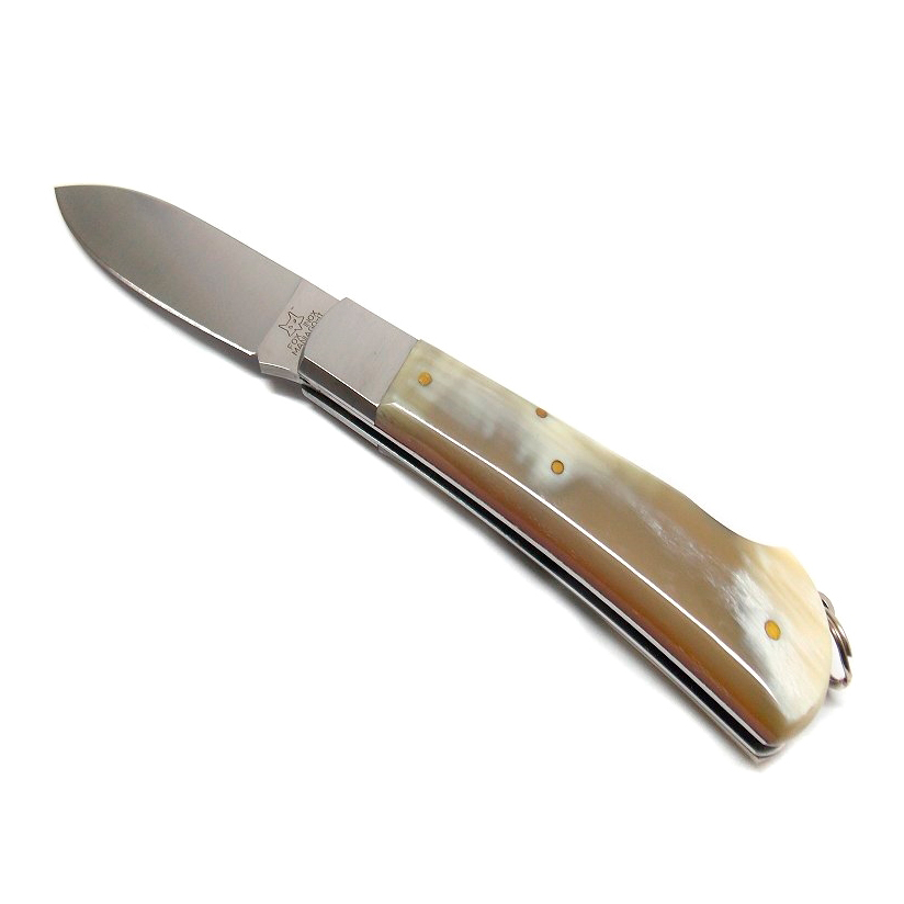 Складной нож Fox Hunting Folder, сталь 12С27, рукоять рог, коричневый - фото 4