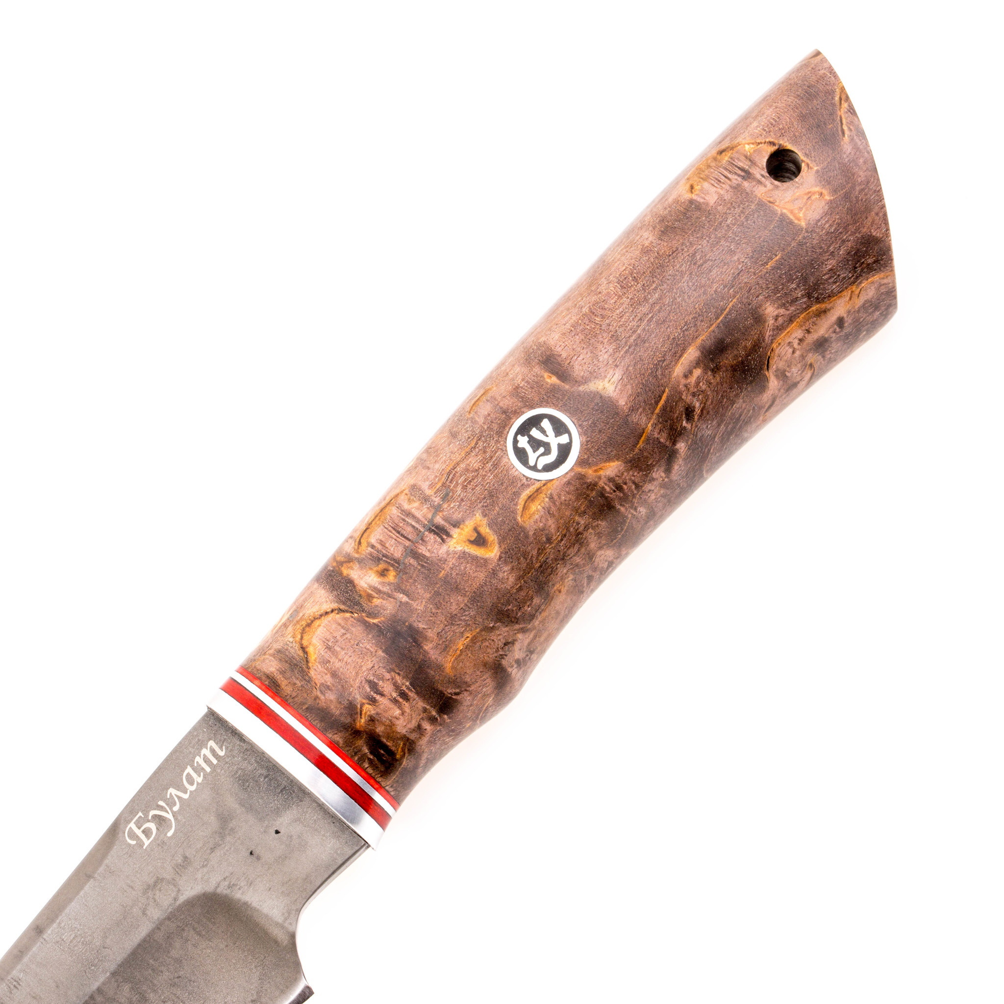 Нож Тайга, сталь булат, коричневая карельская берёза от Ножиков