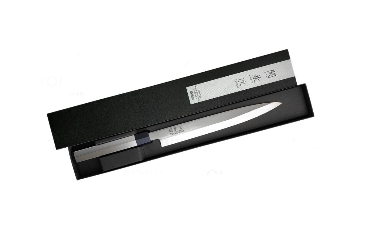 Нож Сашими Kanetsugu HOCHO Aluminium, 8022, сталь DSR1K6, серый, в картонной коробке - фото 2