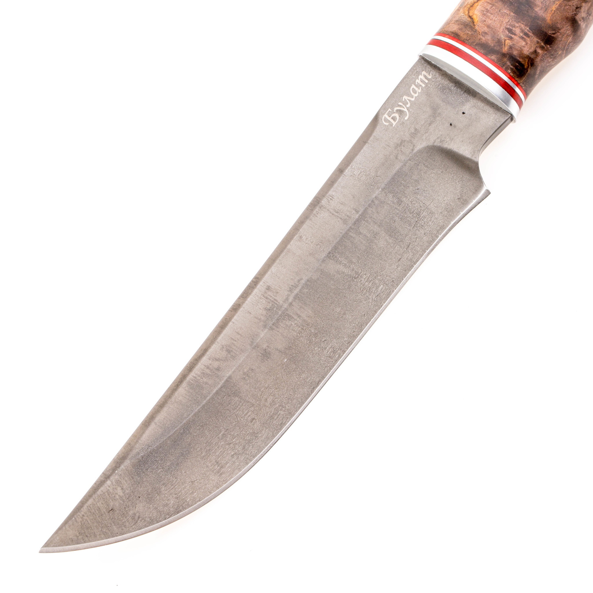 Нож Тайга, сталь булат, коричневая карельская берёза от Ножиков