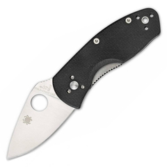 Фото Нож складной Ambitious Spyderco 148GP, сталь 8Cr13MOV Satin Plain, рукоять стеклотекстолит G-10, чёрный