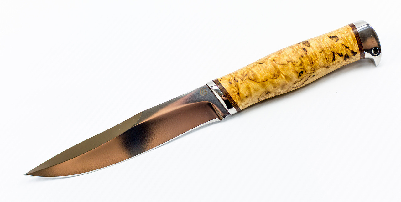 Нож Русак-2, сталь D2, карельская береза