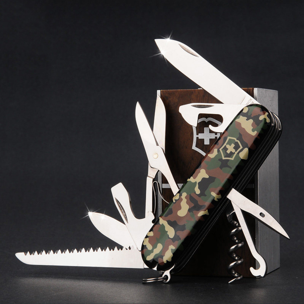 фото Нож перочинный victorinox huntsman, сталь x55crmo14, рукоять cellidor®, камуфляж