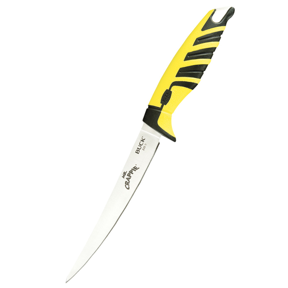Нож Mr. Crappie Slab Shaver 6'' - BUCK 0233YWS, сталь 420J2, рукоять термопластик