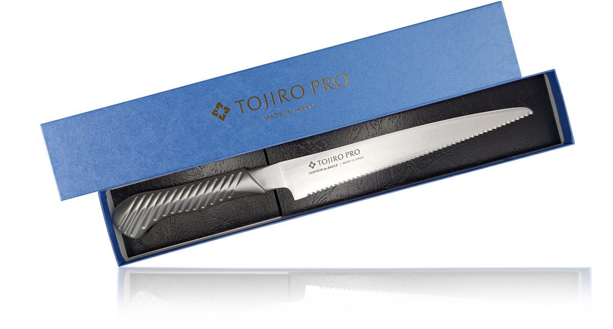 Нож для хлеба Tojiro FD-711, сталь Мо-V, в картонной коробке - фото 2