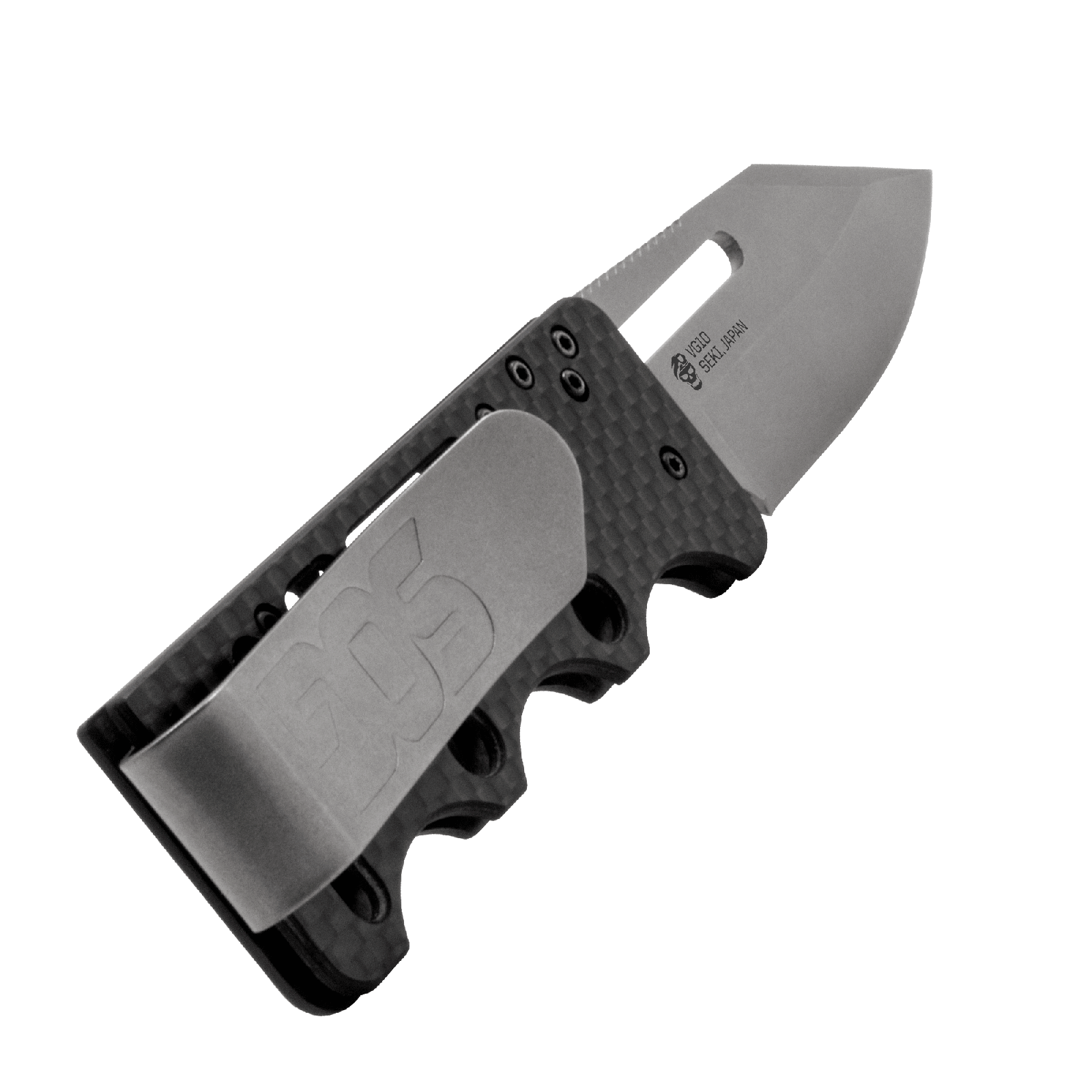 фото Складной нож с фиксатором ultra c-ti - sog sogac79, сталь vg10, рукоять карбон