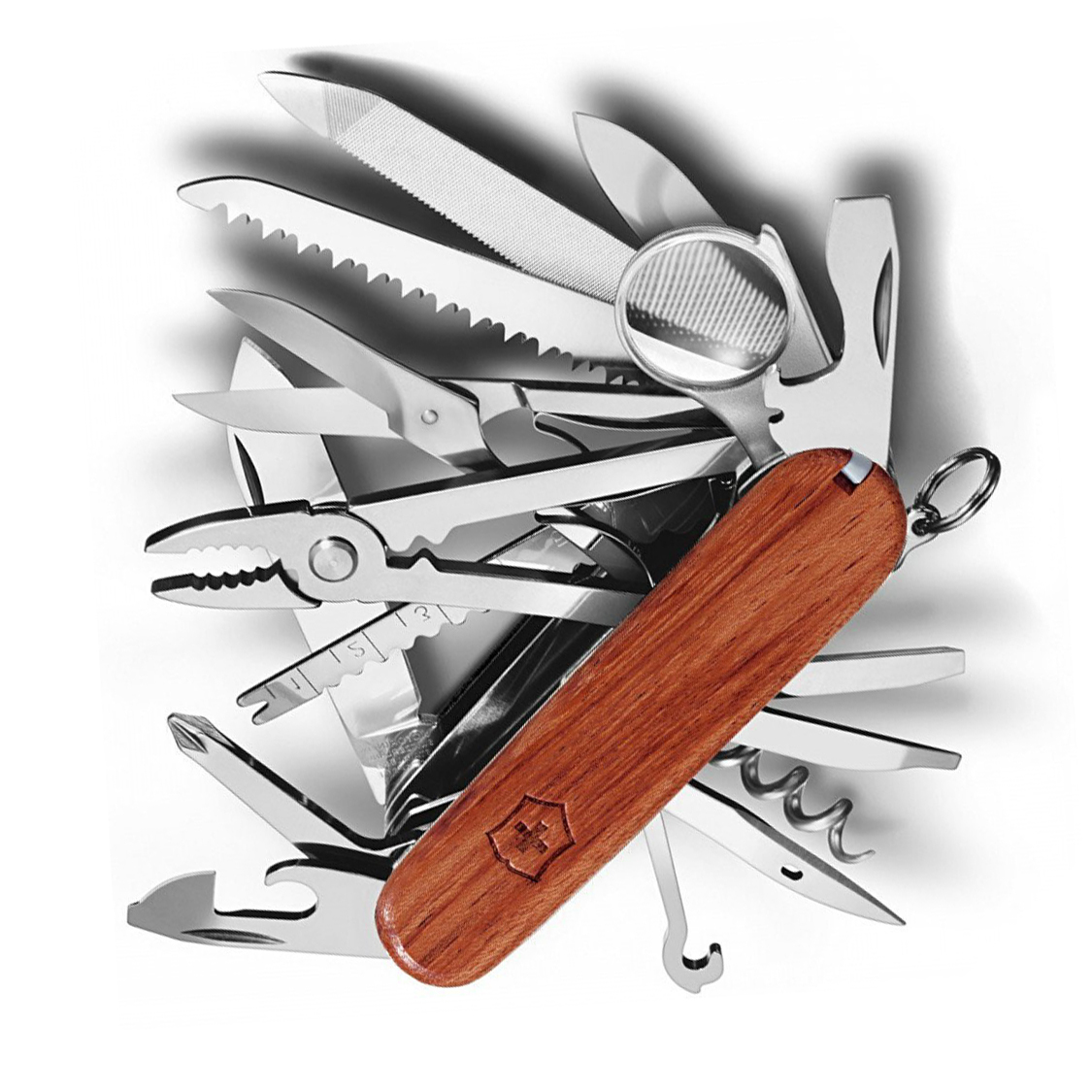 Нож перочинный Victorinox SwissChamp, сталь X55CrMo14, рукоять дерево