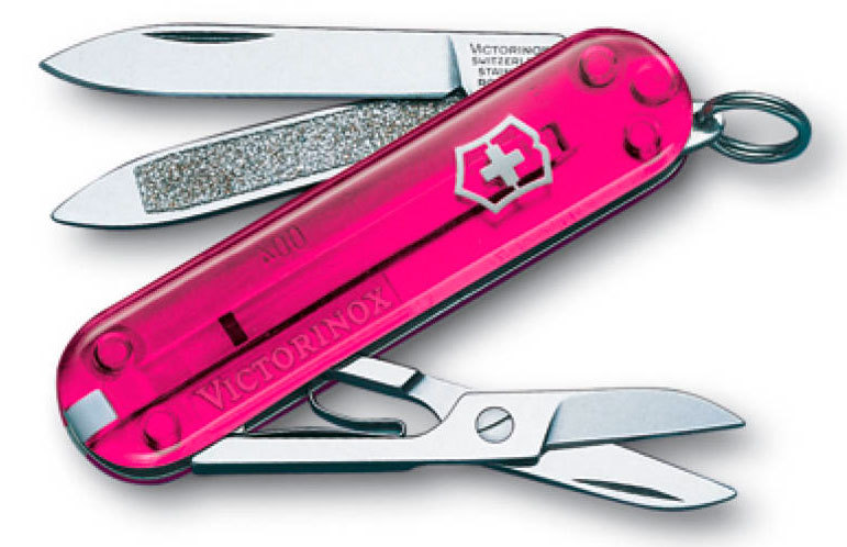 Нож перочинный Victorinox Classic Rose Edition 0.6203.T5 58мм 7 функций полупрозрачный розовый - фото 1