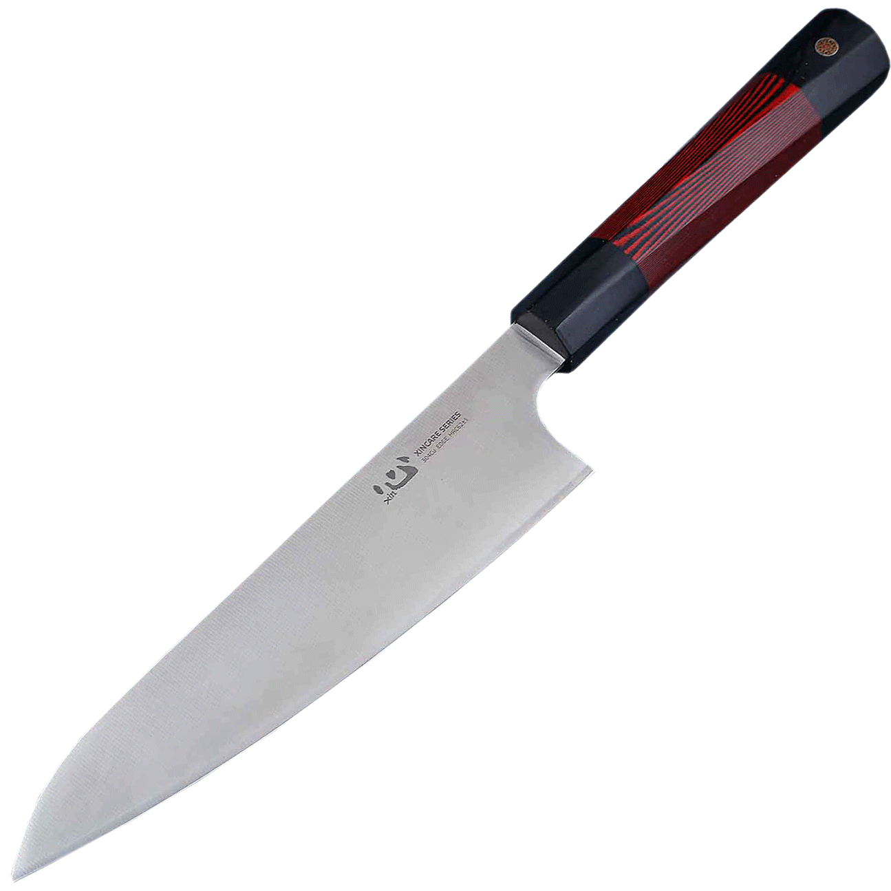 Нож кухонный Xin Cutlery Utility knife XC104 175мм, сталь 304Cu, рукоять красно-черный G10