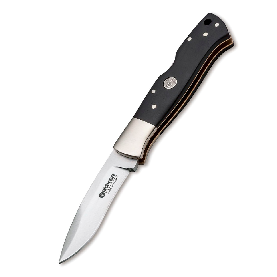 Нож складной Mamba Grenadill - Boker 110821, сталь 440С Satin, рукоять африканское черное дерево, коричневый