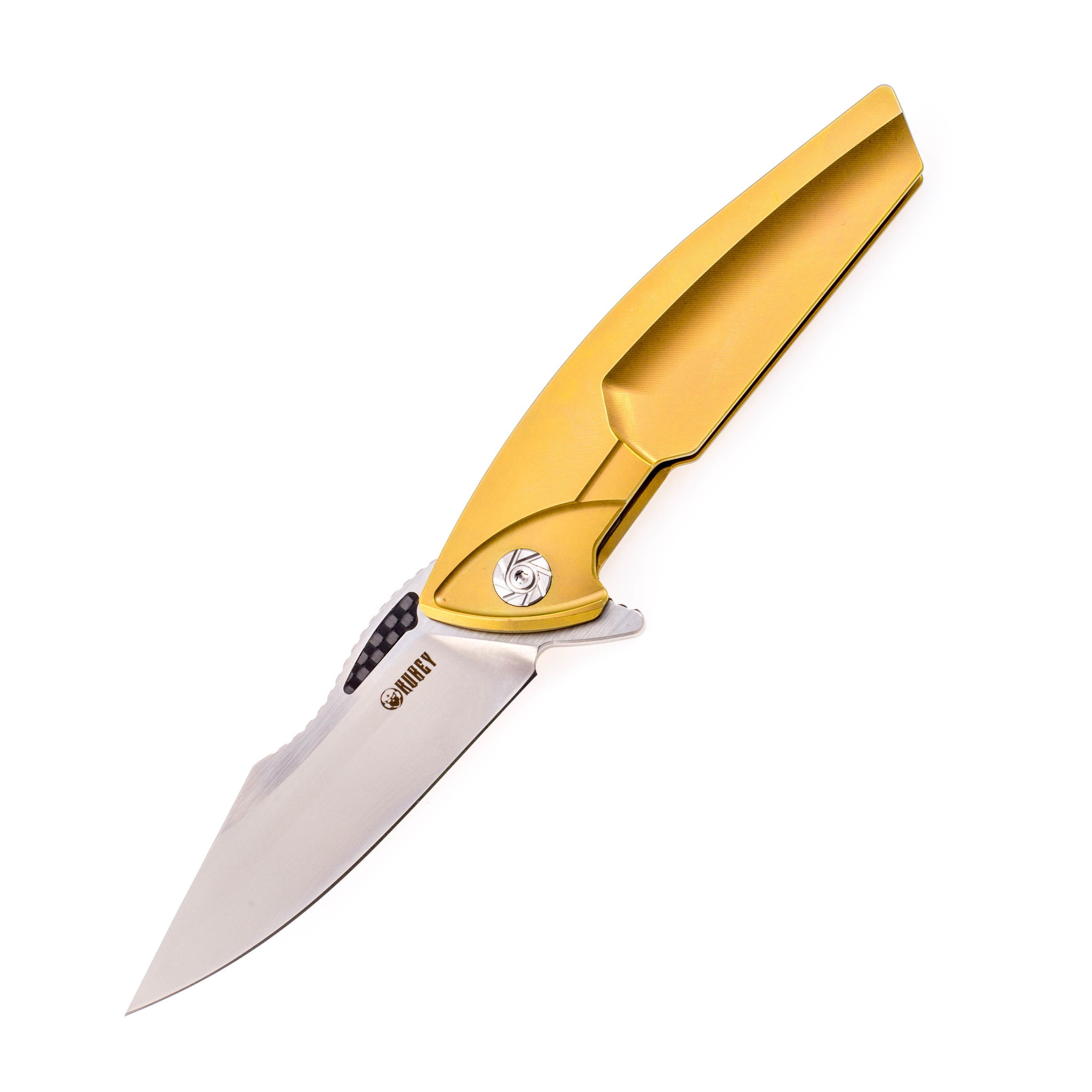Складной нож Kubey KU204A, сталь S35VN,золотой