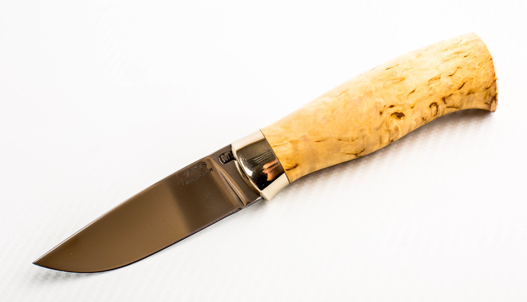 

Нож МТ-66, сталь 95x18, карельская береза