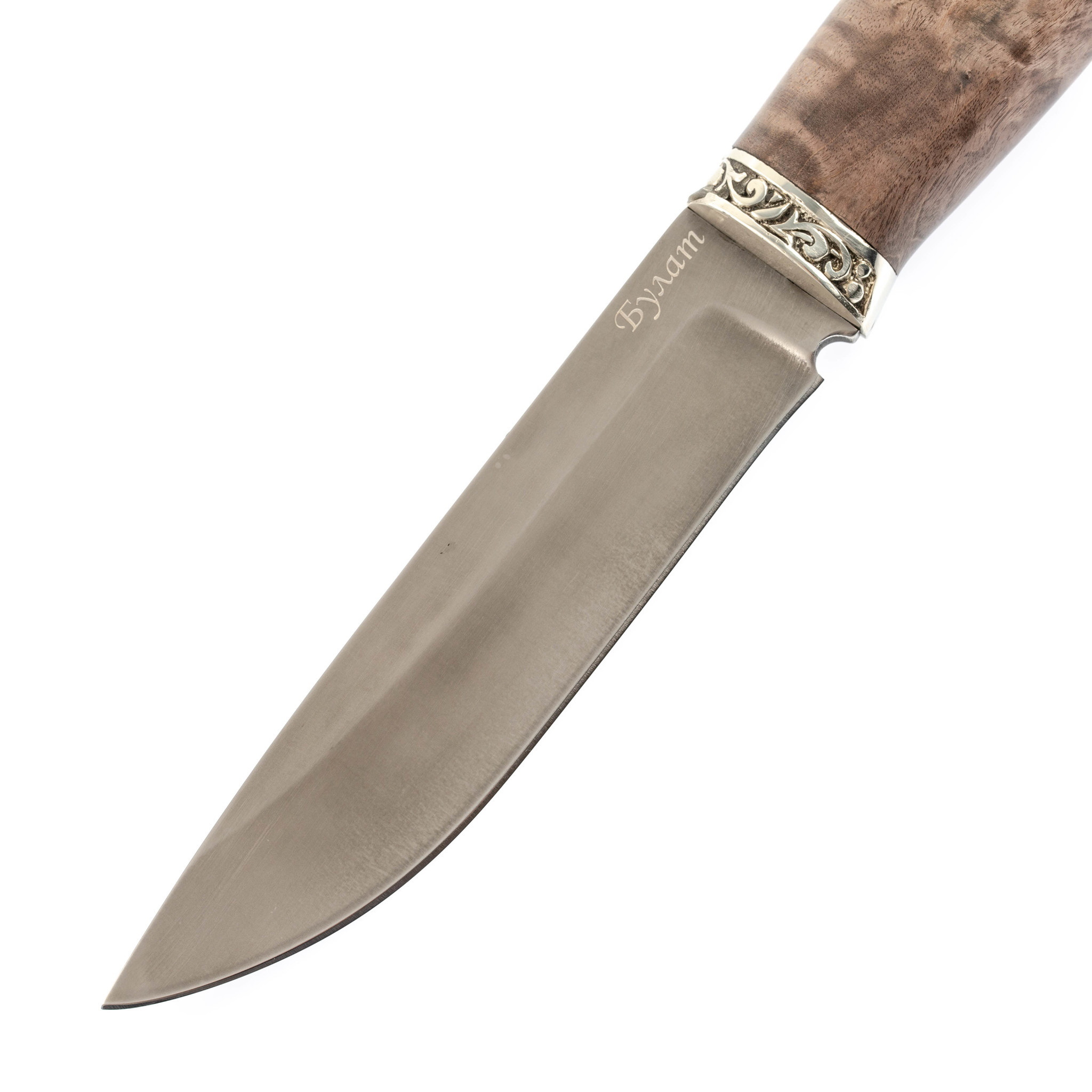 Нож Урал булат, стабилизированная карельская берёза - фото 2