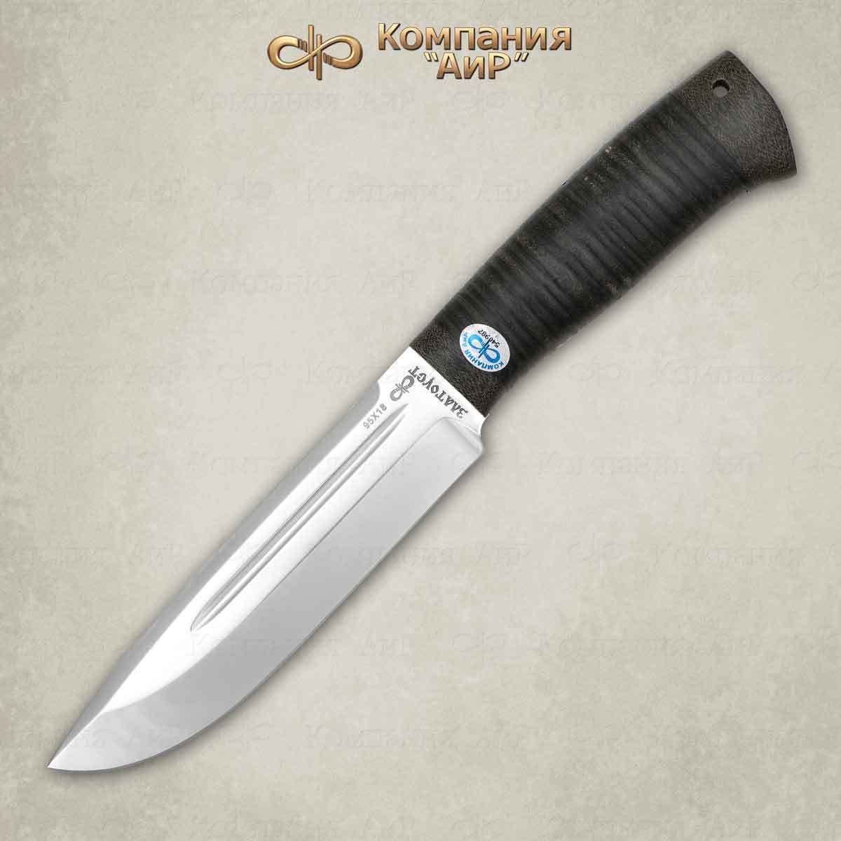 Нож разделочный "Селигер" кожа, АиР от Ножиков
