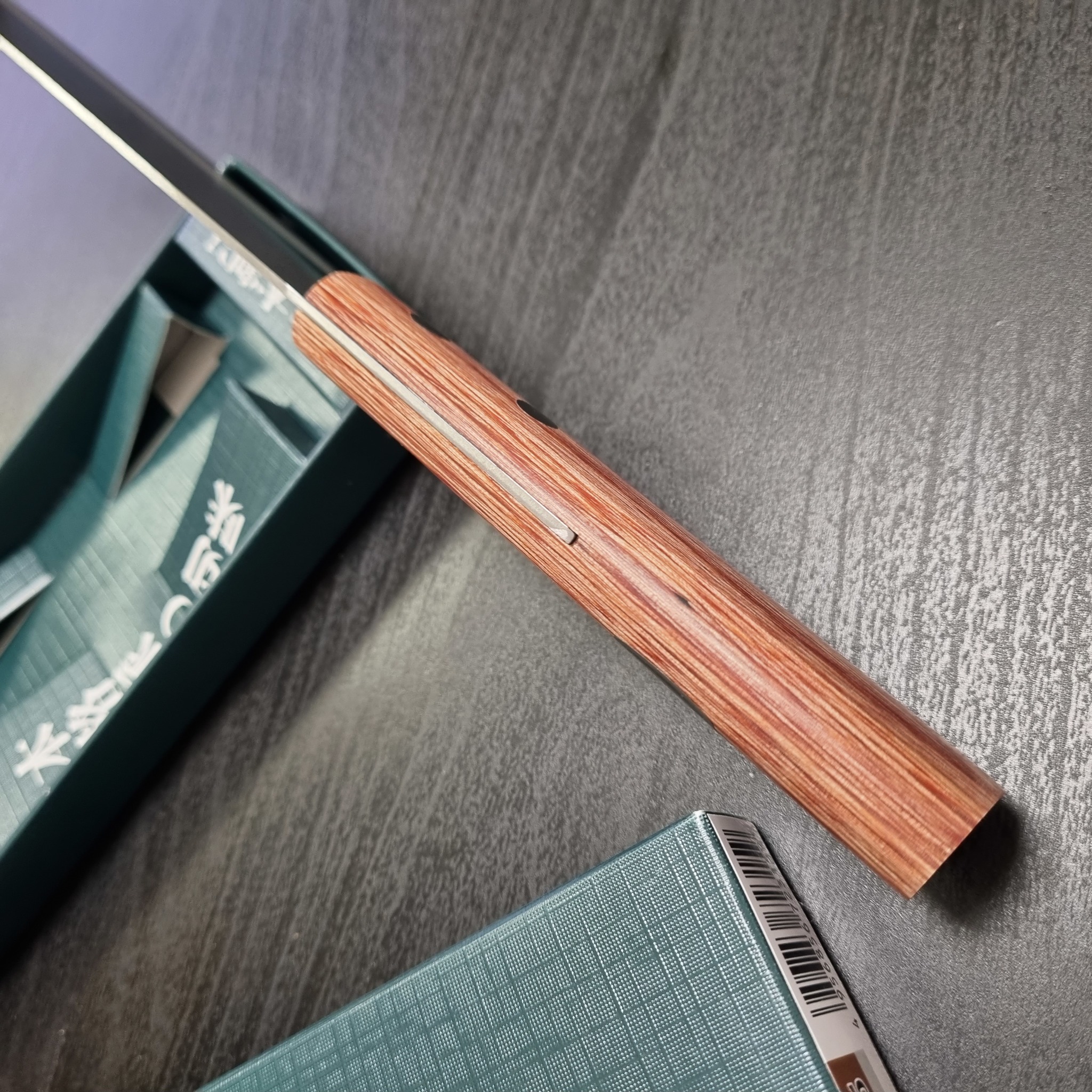Нож кухонный Накири 135 мм, сталь Shirogami 2/SUS410, рукоять plywood - фото 9