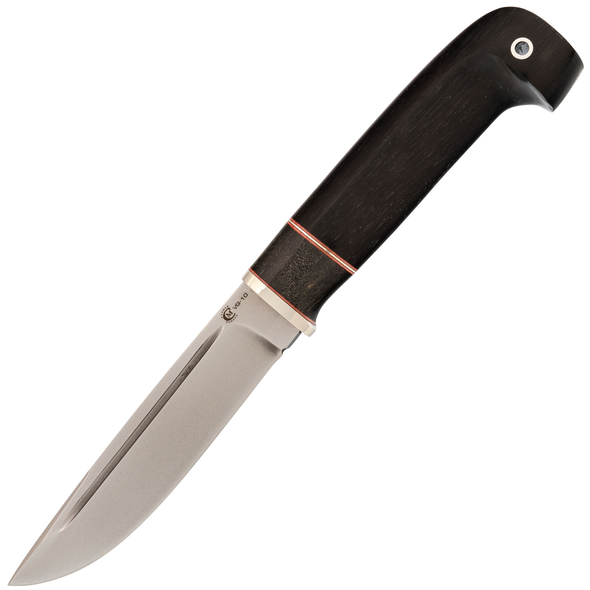 Нож Пуукко, сталь VG10, рукоять карельская береза, граб - фото 1