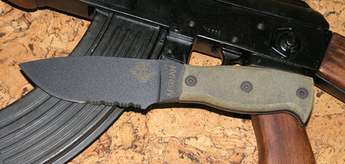 фото Нож с фиксированным клинком ontario "afhgan - black micarta"