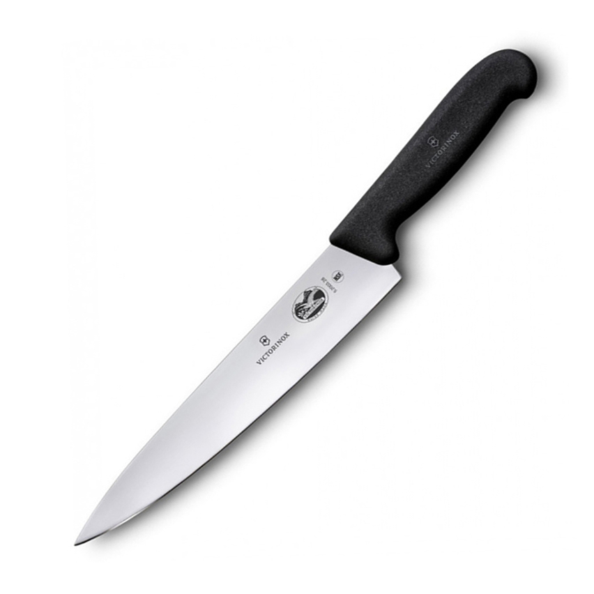 Кухонный разделочный нож Victorinox, сталь X50CrMoV15, рукоять полипропилен, черный от Ножиков