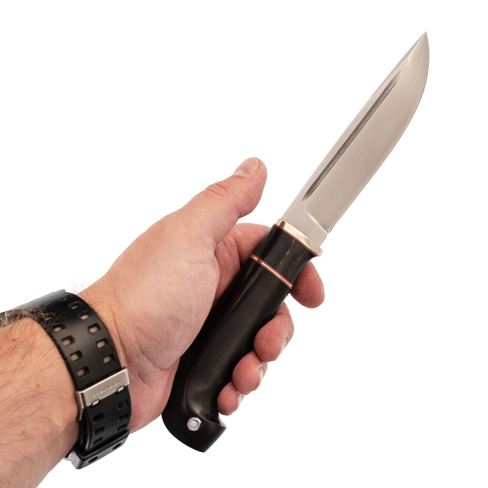 Нож Пуукко, сталь VG10, рукоять карельская береза, граб - фото 5