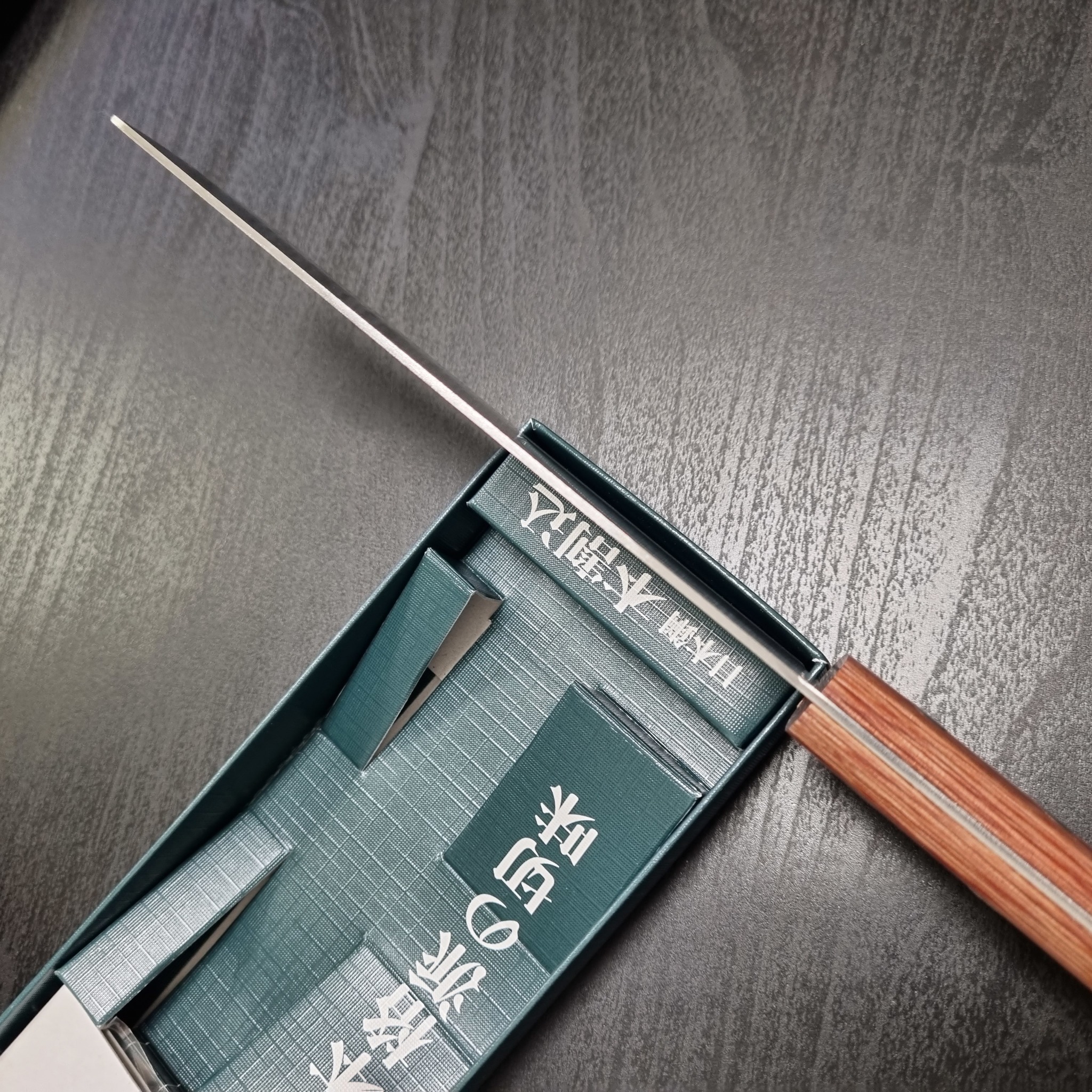 Нож кухонный Накири 135 мм, сталь Shirogami 2/SUS410, рукоять plywood - фото 10