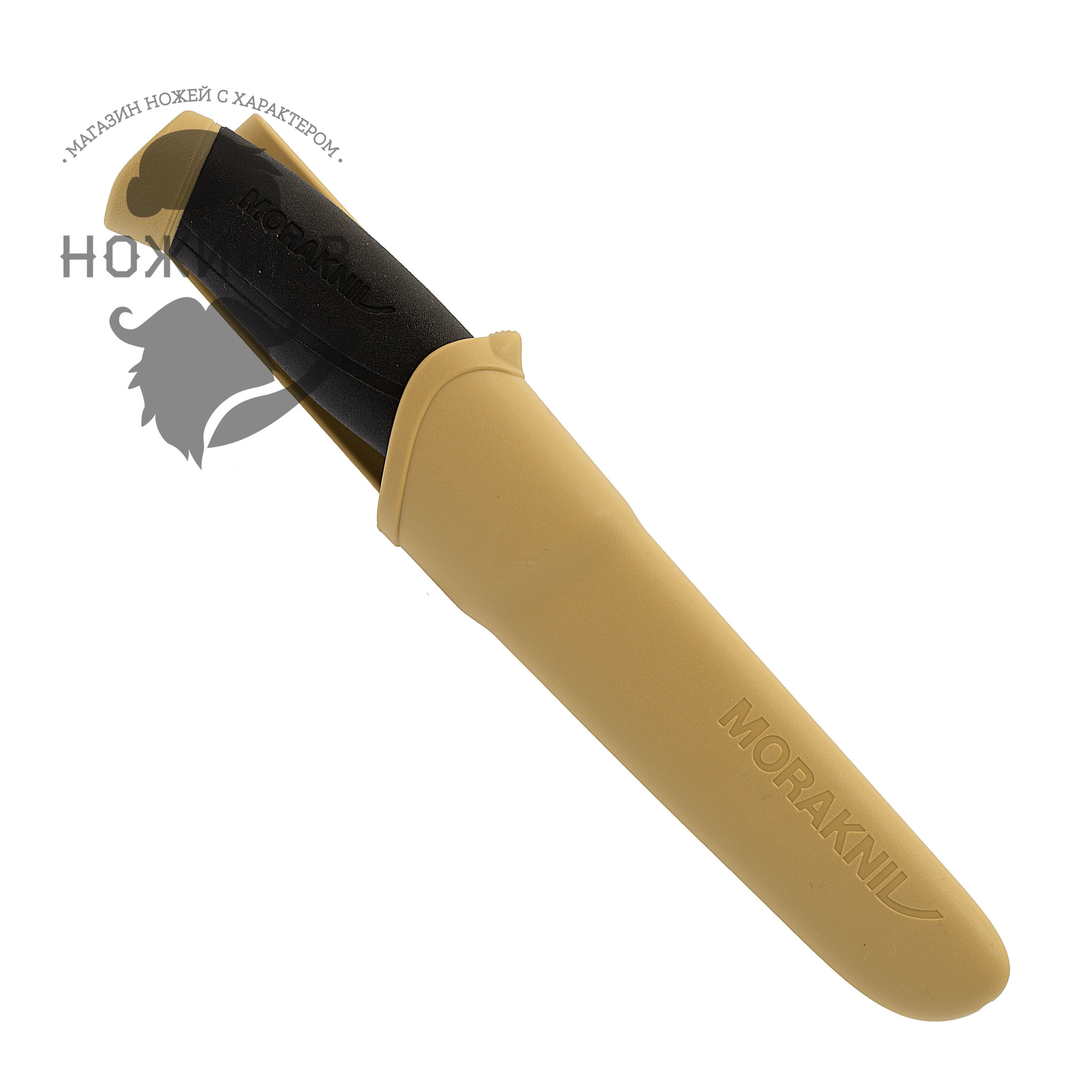 Нож с фиксированным лезвием Morakniv Companion Desert, сталь Sandvik 12С27, рукоять резина/пластик - фото 6