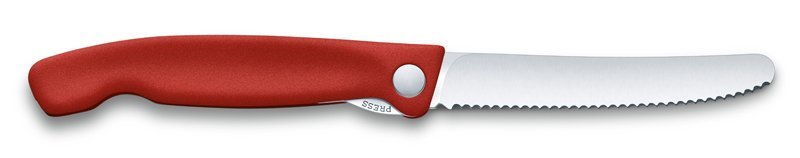 фото Набор victorinox swiss classic: складной нож для овощей и разделочная доска, красная рукоять