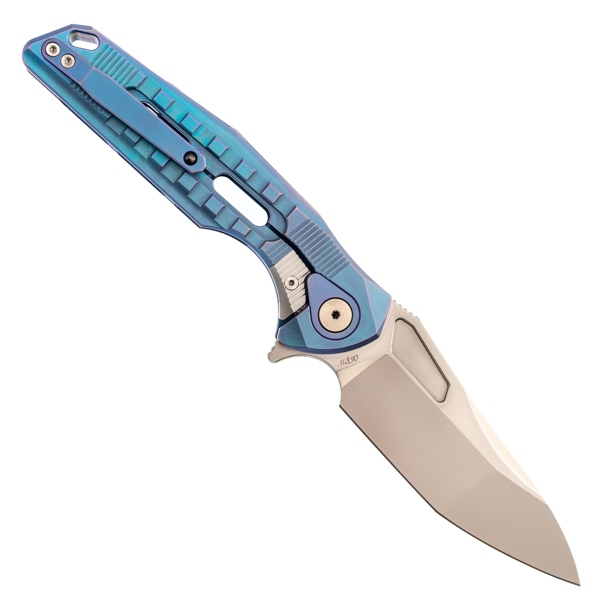 фото Нож складной thor 3 rikeknife, сталь m390, blue titanium