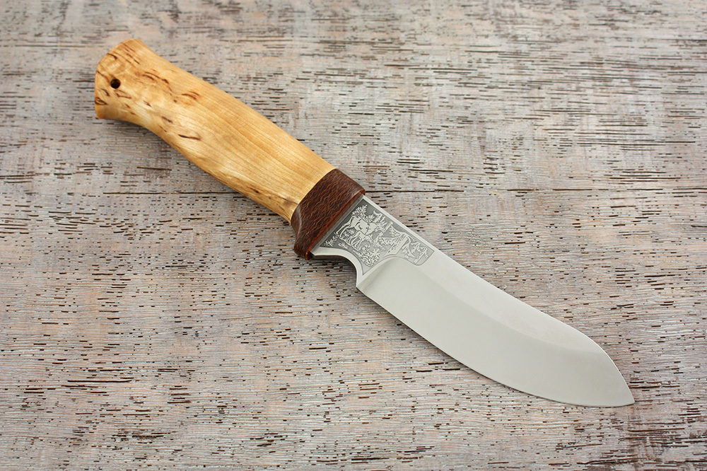 Нож разделочный  Скинер-2  карельская береза, АиР
