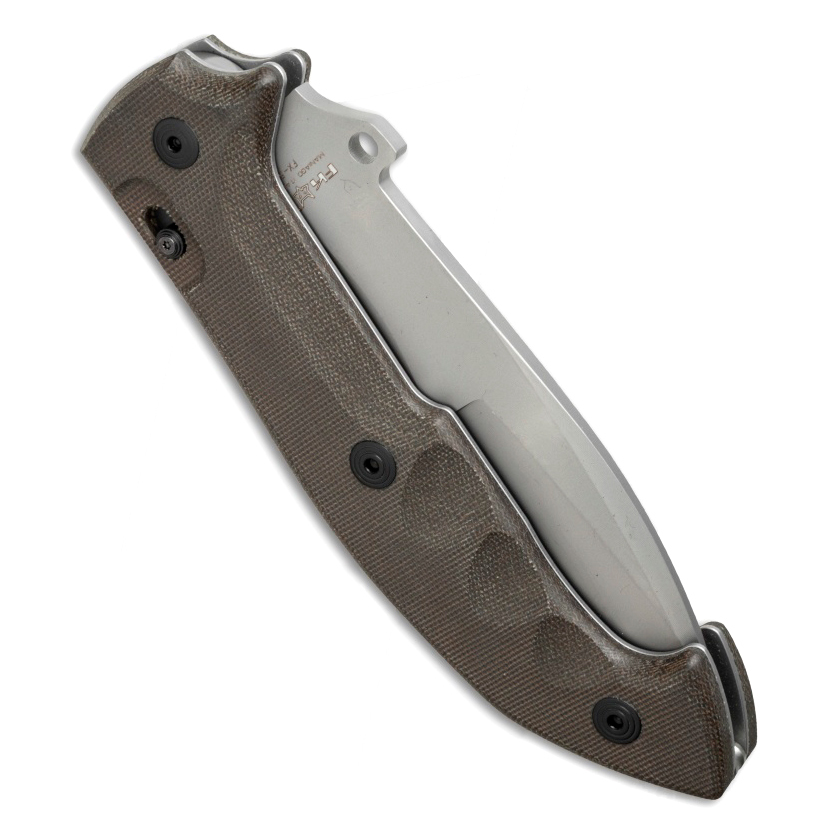 фото Складной нож fox meskwaki tracker, сталь n690, рукоять микарта, коричневый