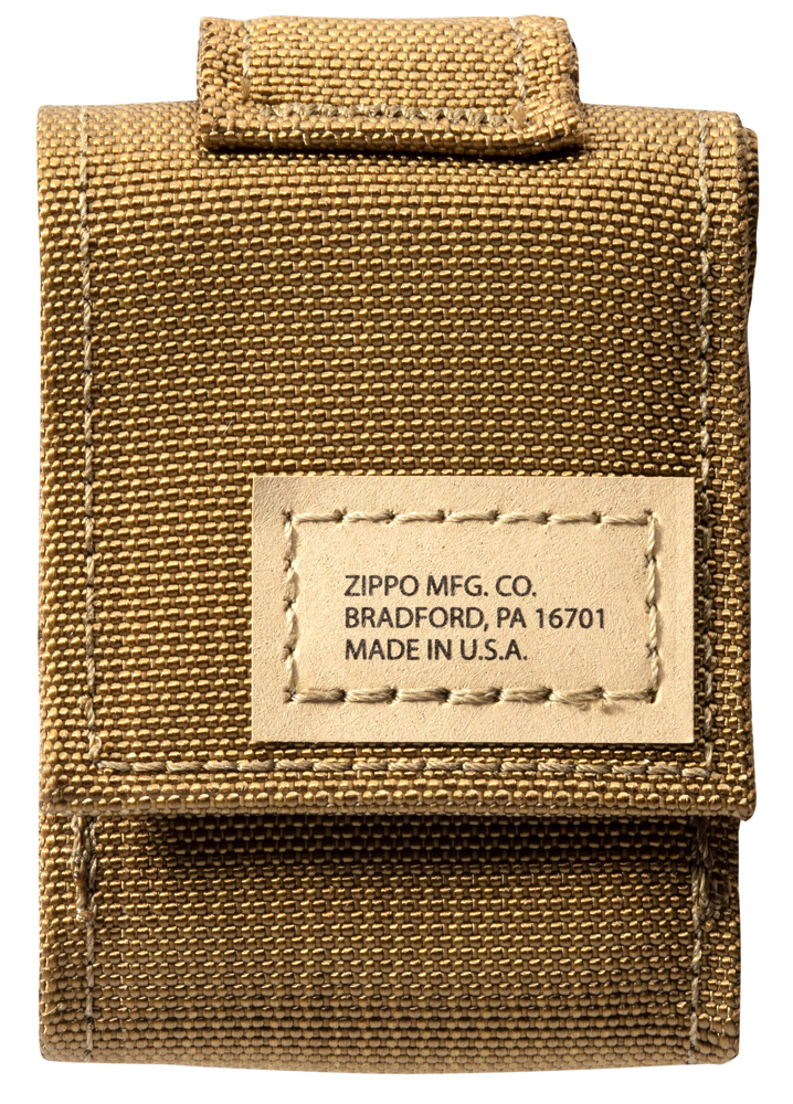 Чехол ZIPPO для зажигалки, нейлон, песочный портсигар с карманом для зажигалки 11 х 6 5 х 3 см