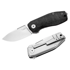 Фото Складной нож LionSteel NANO, сталь MagnaCut, рукоять титан/микарта, черный