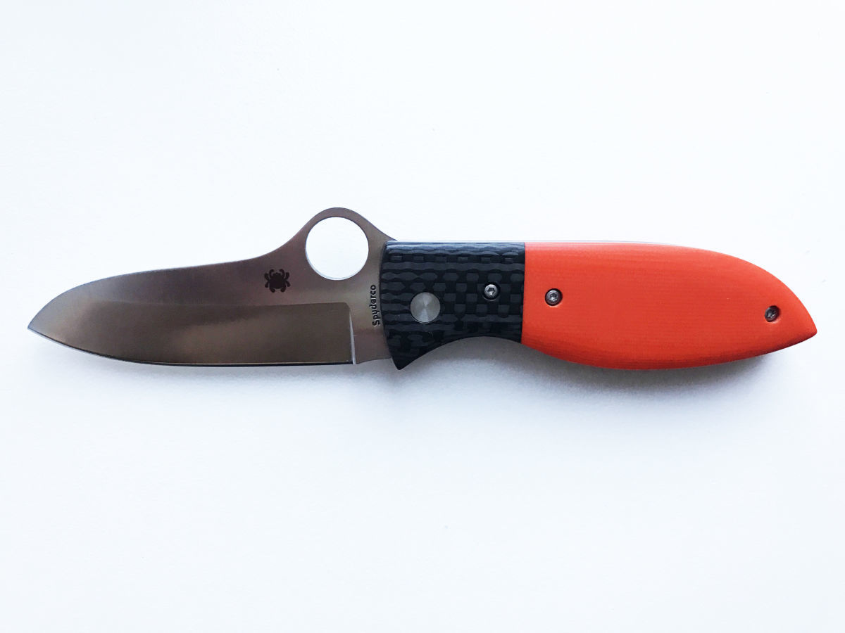 Нож складной Firefly, Orange G10/Carbon Fiber Handle