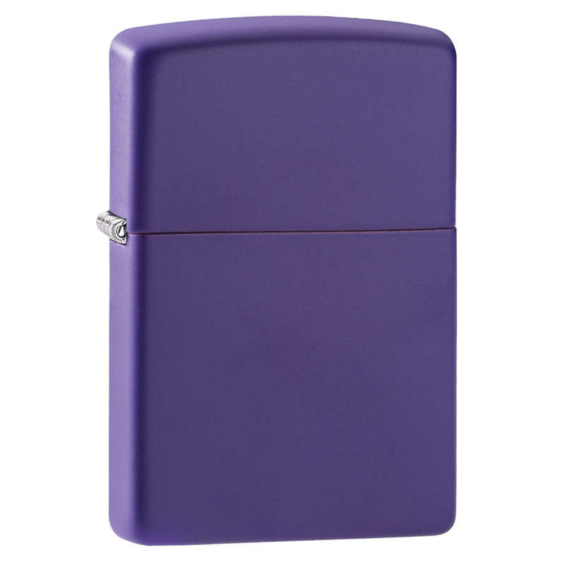 Зажигалка ZIPPO Classic с покрытием Purple Matte, латунь/сталь, фиолетовая, матовая, 36x12x56 мм, Зажигалки ZIPPO