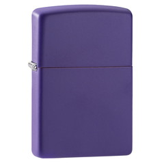 Фото Зажигалка ZIPPO Classic с покрытием Purple Matte, латунь/сталь, фиолетовая, матовая, 36x12x56 мм
