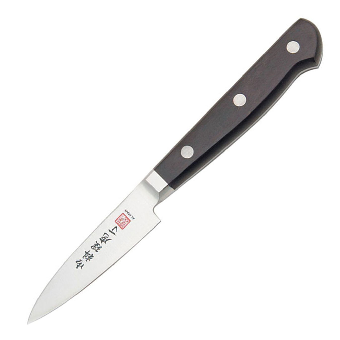 Нож кухонный Al Mar, сталь VG-2/Laminated SUS 410, рукоять Pakka wood, для чистки овощей и фруктов