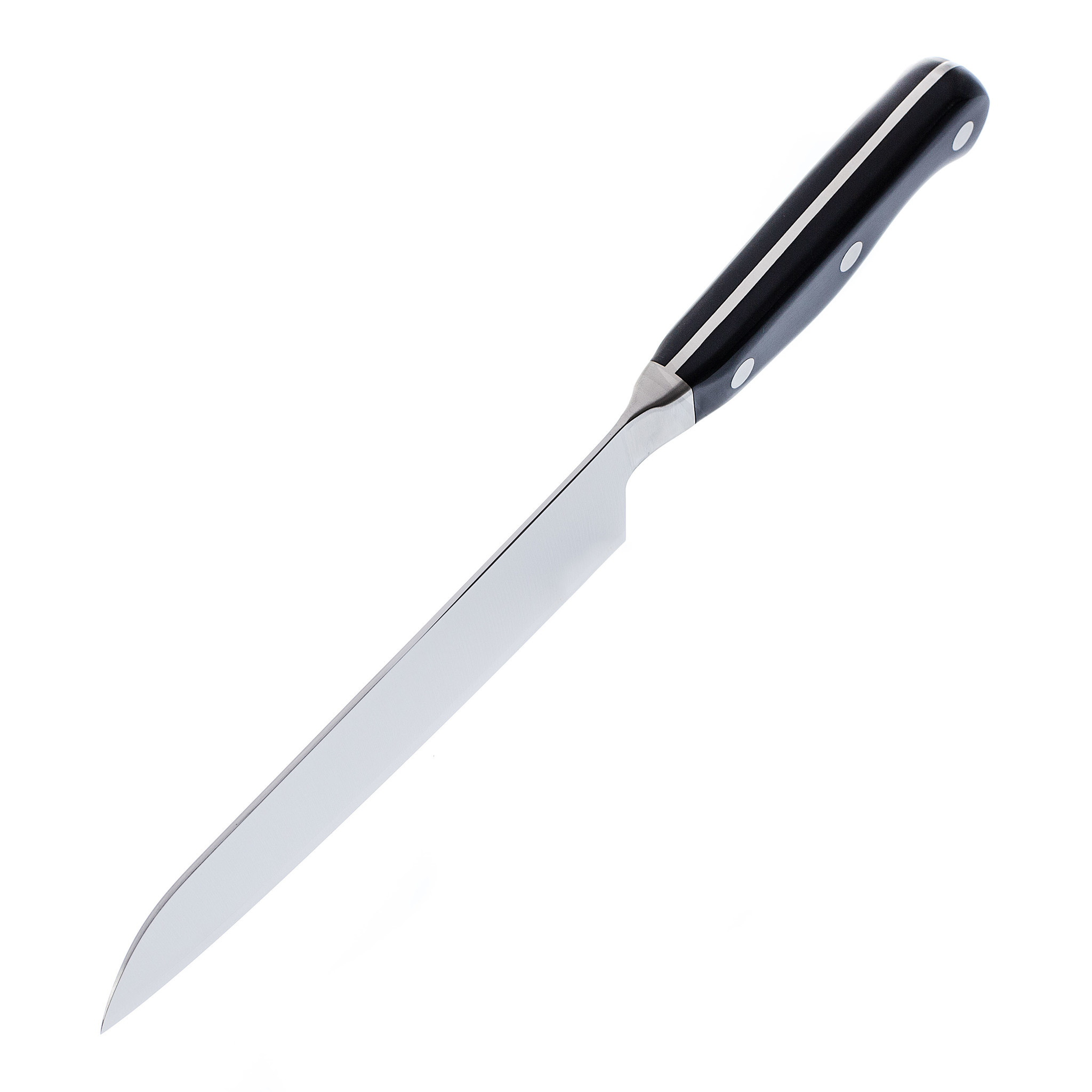 Нож кухонный Сантоку Shimomura MURATO Classic 170 мм, сталь VG-10, рукоять Pakka Wood - фото 3