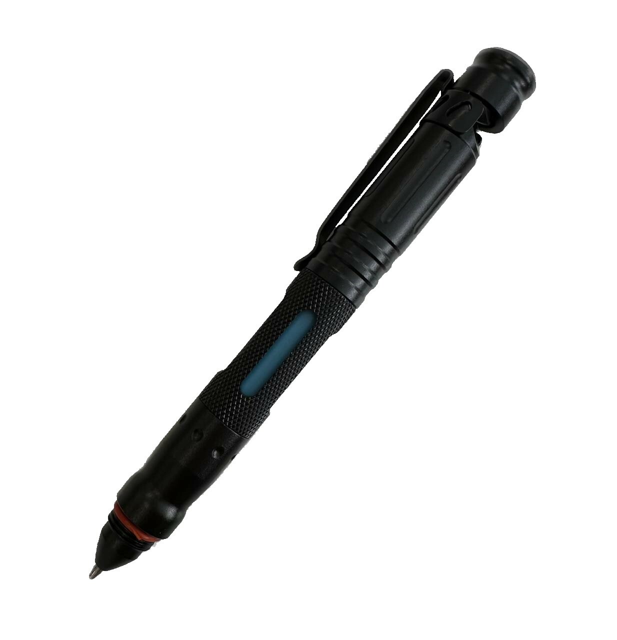 Многофункциональная ручка для выживания с фонариком 11 в 1, синяя