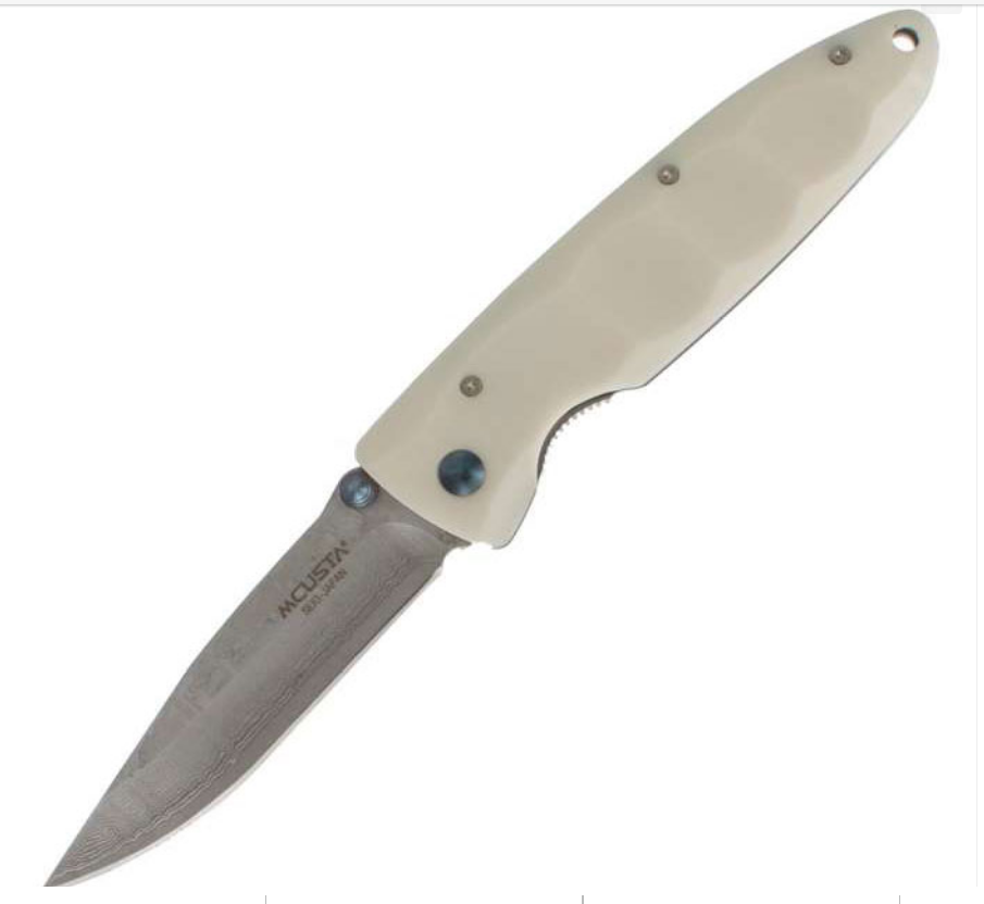 Складной нож Mcusta Classic wave MC-0015D, сталь VG-10 со вкладками дамасской стали, рукоять Corian® (искусственный камень) от Ножиков