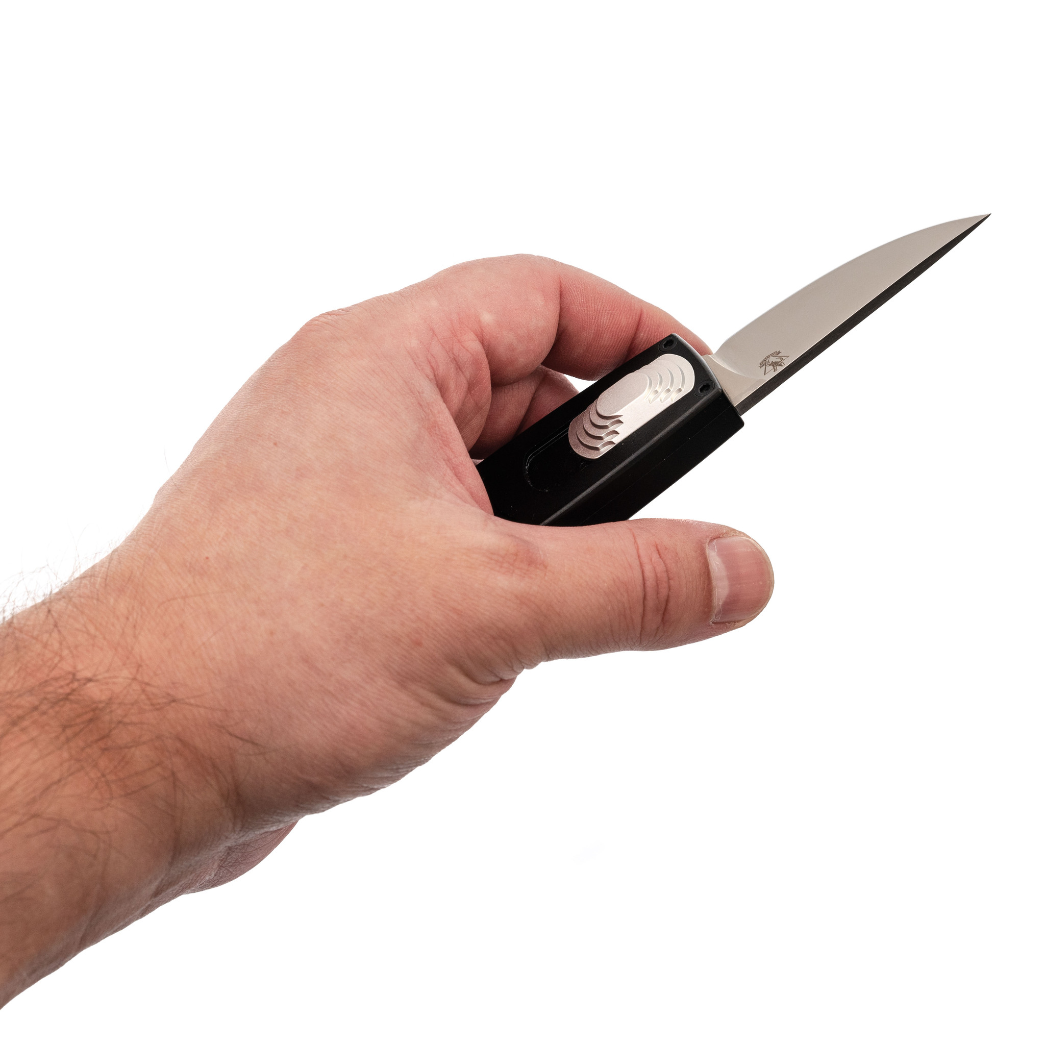 Автоматический нож Steelclaw Криптон-04-1, сталь D2, рукоять алюминий, черный - фото 8