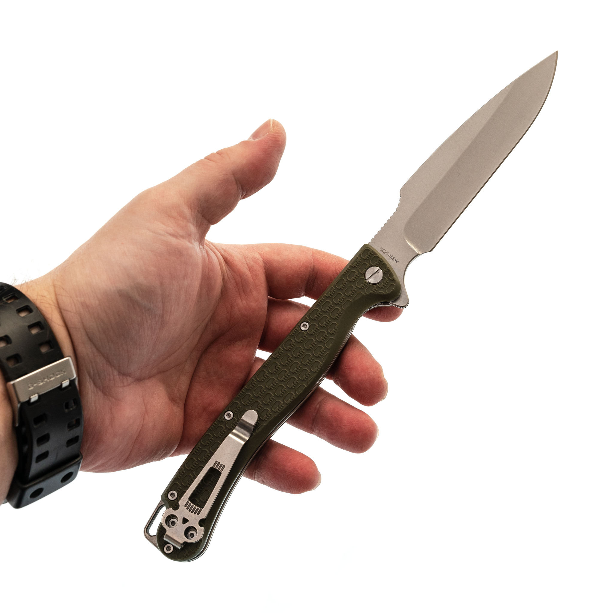 Складной нож Dagger Harpoon Olive DL, сталь 8cr14mov, рукоять FRN - фото 7