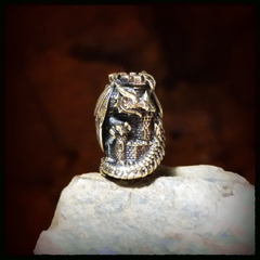 Фото Бусина для темляка Дракон Смауг, латунь