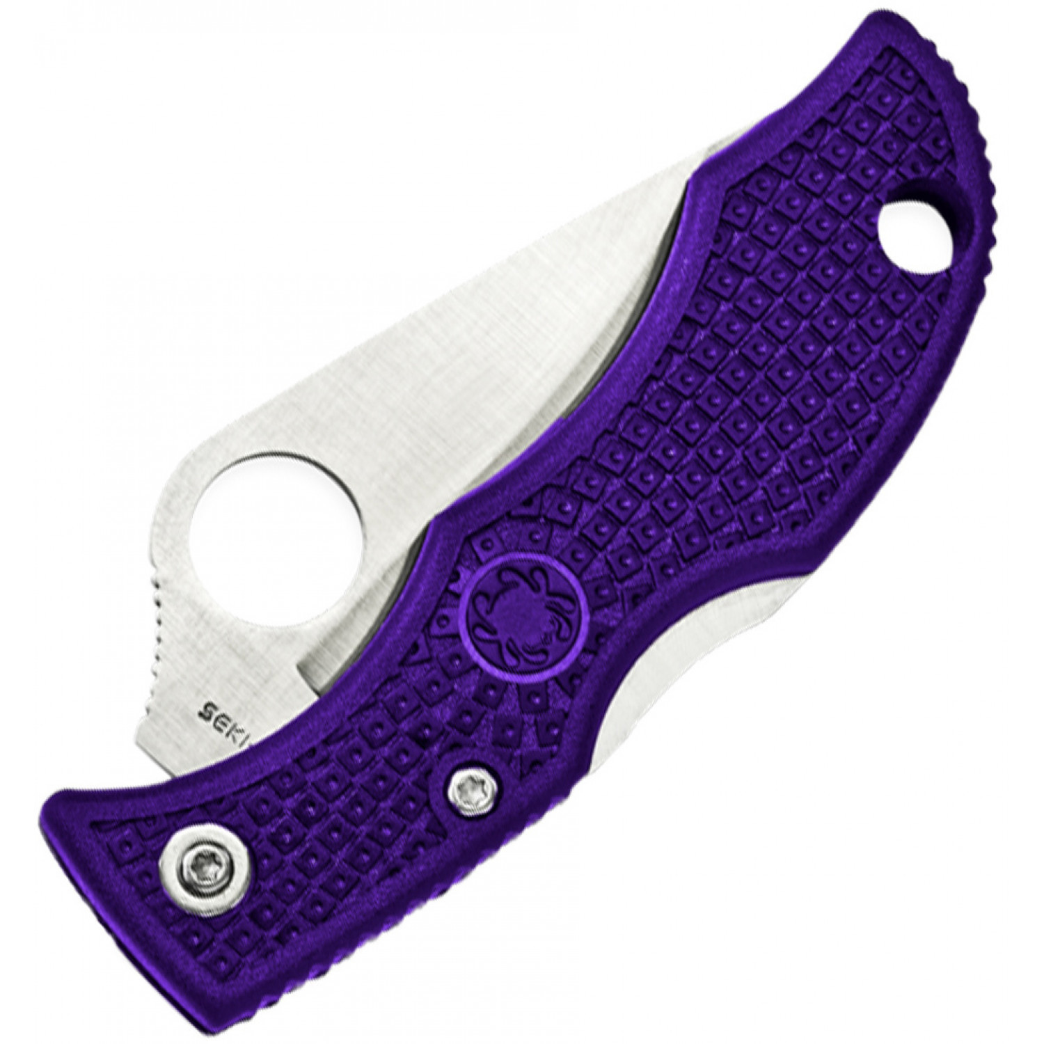 Нож складной Ladybug 3 - Spyderco LPRP3, сталь VG-10 Satin Plain, рукоять термопластик FRN, фиолетовый - фото 2