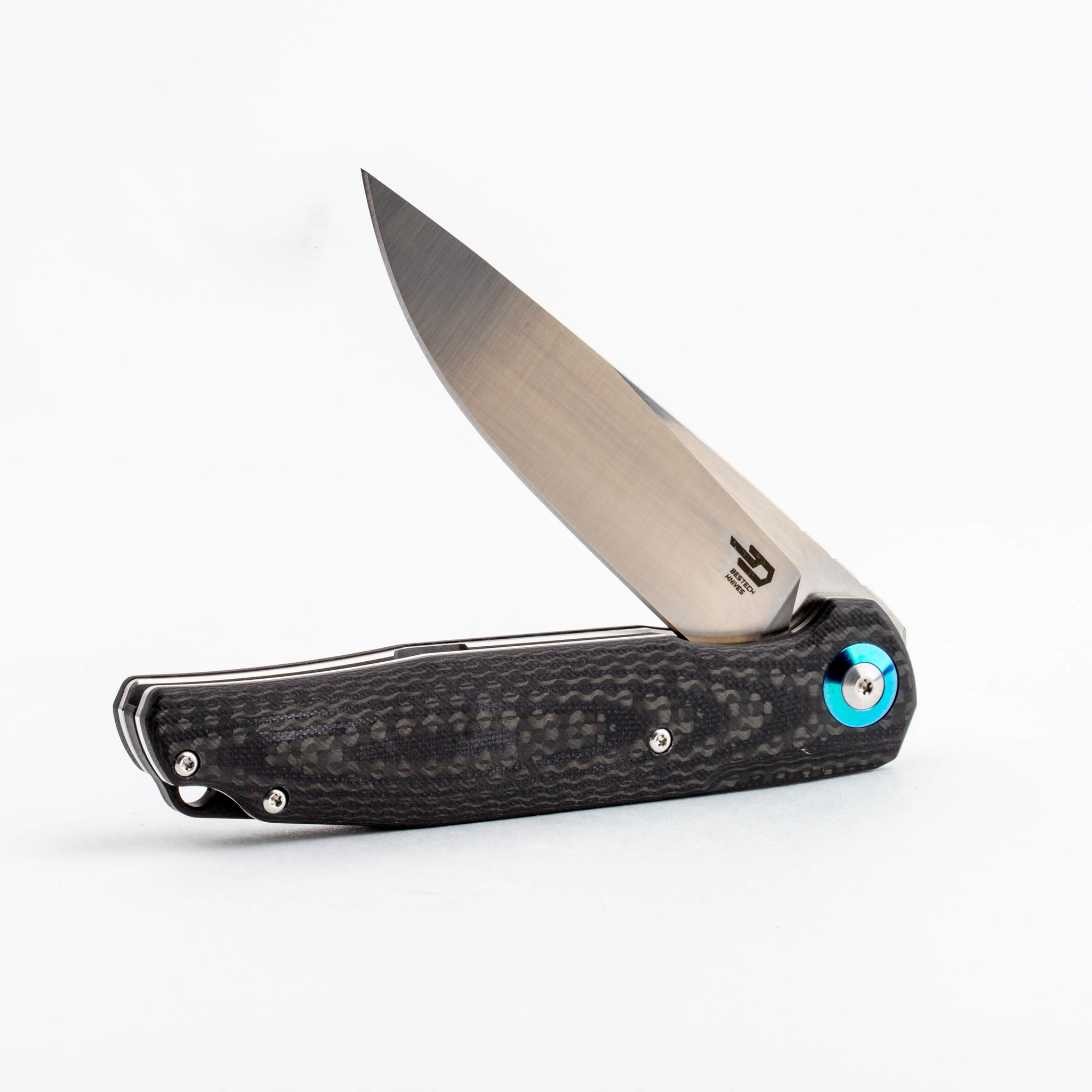 Складной нож Bestech Knives ASCOT, D2, Черно-серый карбон - фото 6