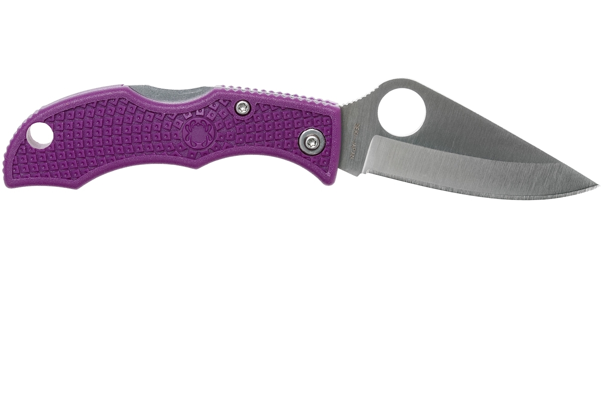 Нож складной Ladybug 3 - Spyderco LPRP3, сталь VG-10 Satin Plain, рукоять термопластик FRN, фиолетовый - фото 8
